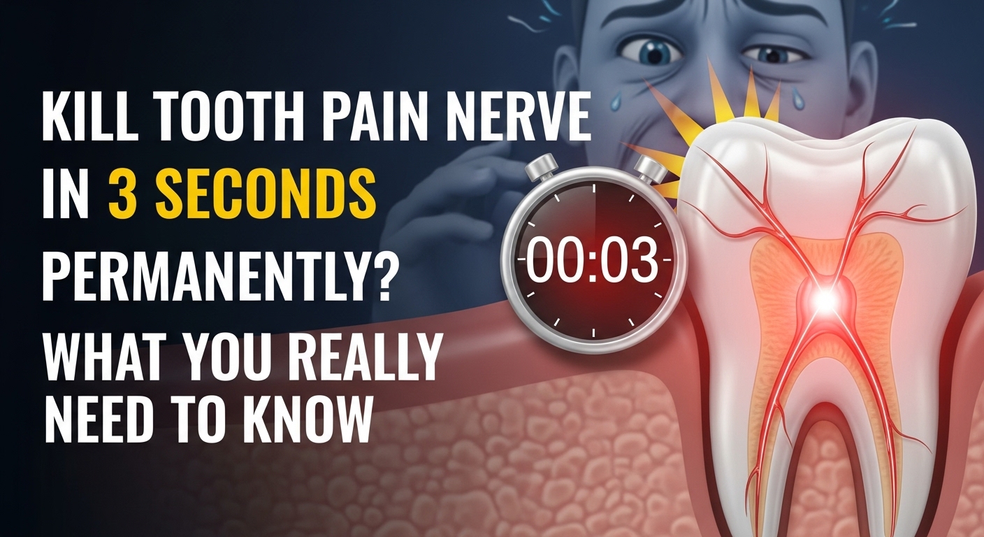 kill tooth pain nerve in 3 seconds permanently