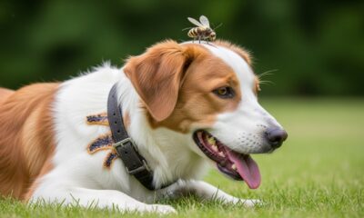 dog stung by bee
