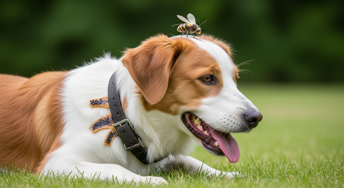 dog stung by bee