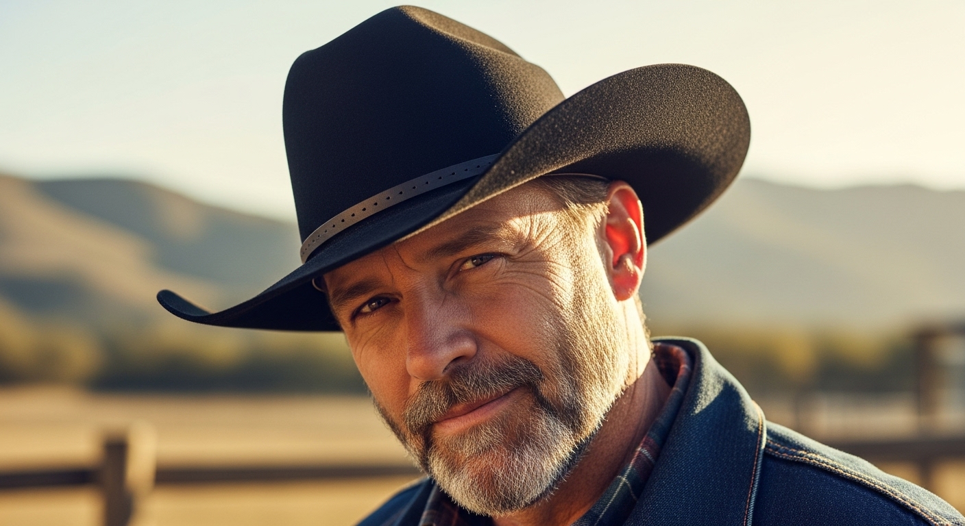 black cowboy hat